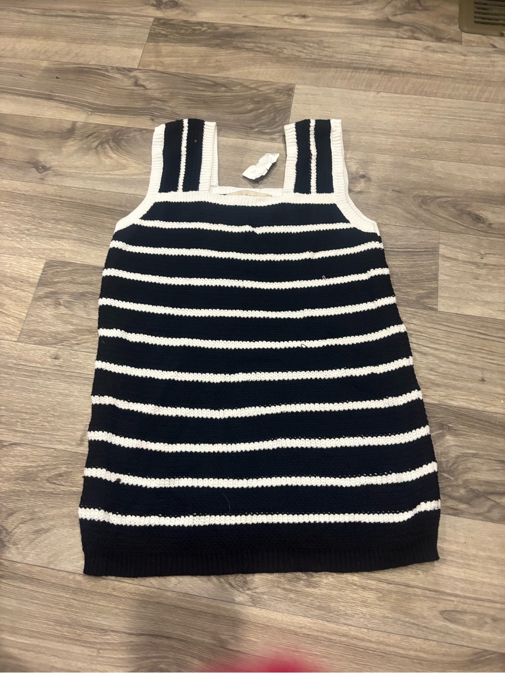LOFT Navy and White Striped Knit Sundress - Picture 6 of 9